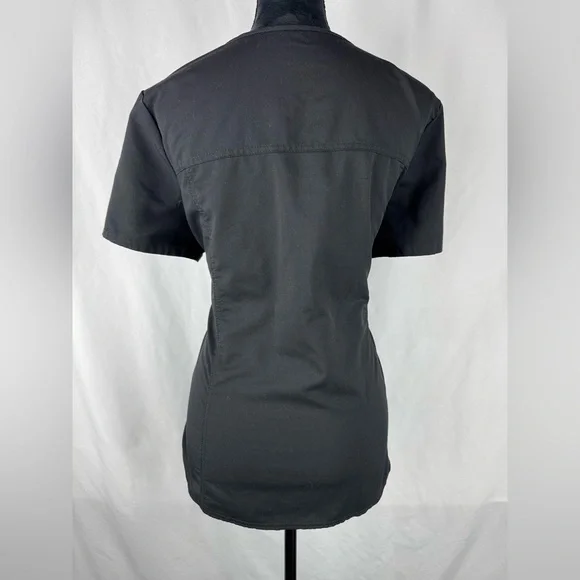 Scrubstar Black Women's Top Blouse w/ 3 Pockets - Picture 4 of 6